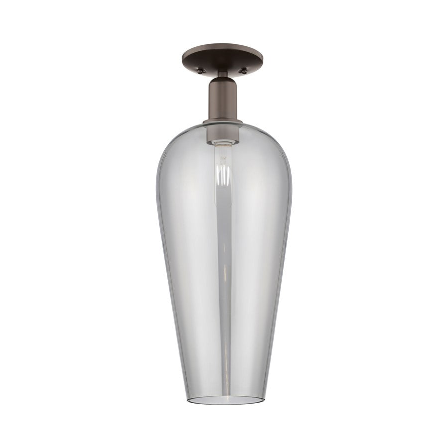Innovations Chelsea 1Lt 8" Semi-Flush Mount, Bronze/Smoke - 716-1C-OB-G456-8SM