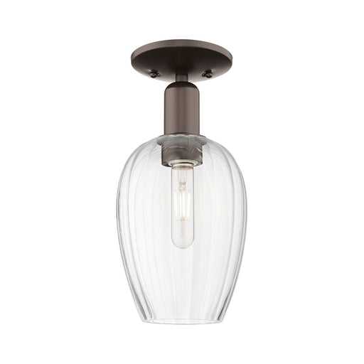 Innovations Preston 1Lt 6" Flute Semi-Flush, OB/Clear - 716-1C-OB-G457-6CL