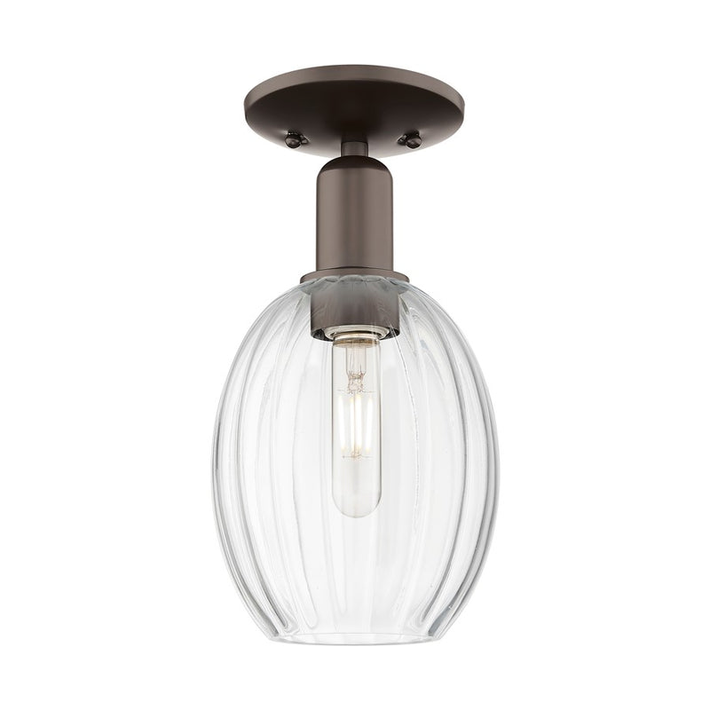 Innovations Preston 1Lt 6" Bulb Semi-Flush, OB/Clear - 716-1C-OB-G459-6CL