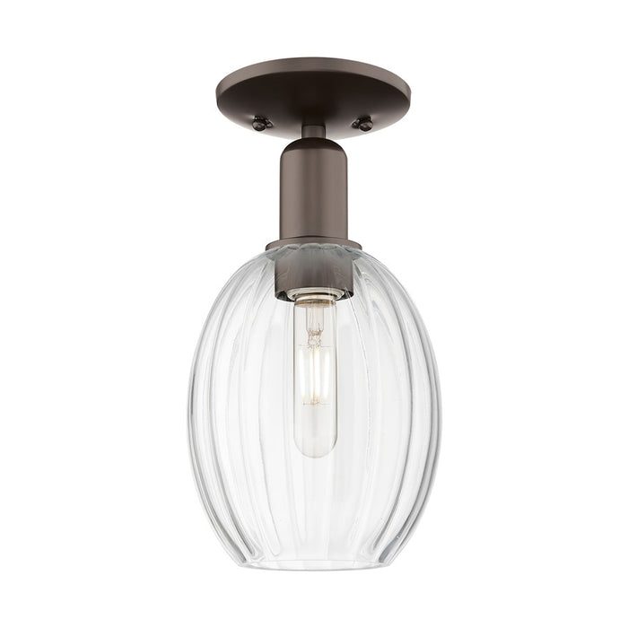 Innovations Preston 1Lt 6" Bulb Semi-Flush, OB/Clear - 716-1C-OB-G459-6CL