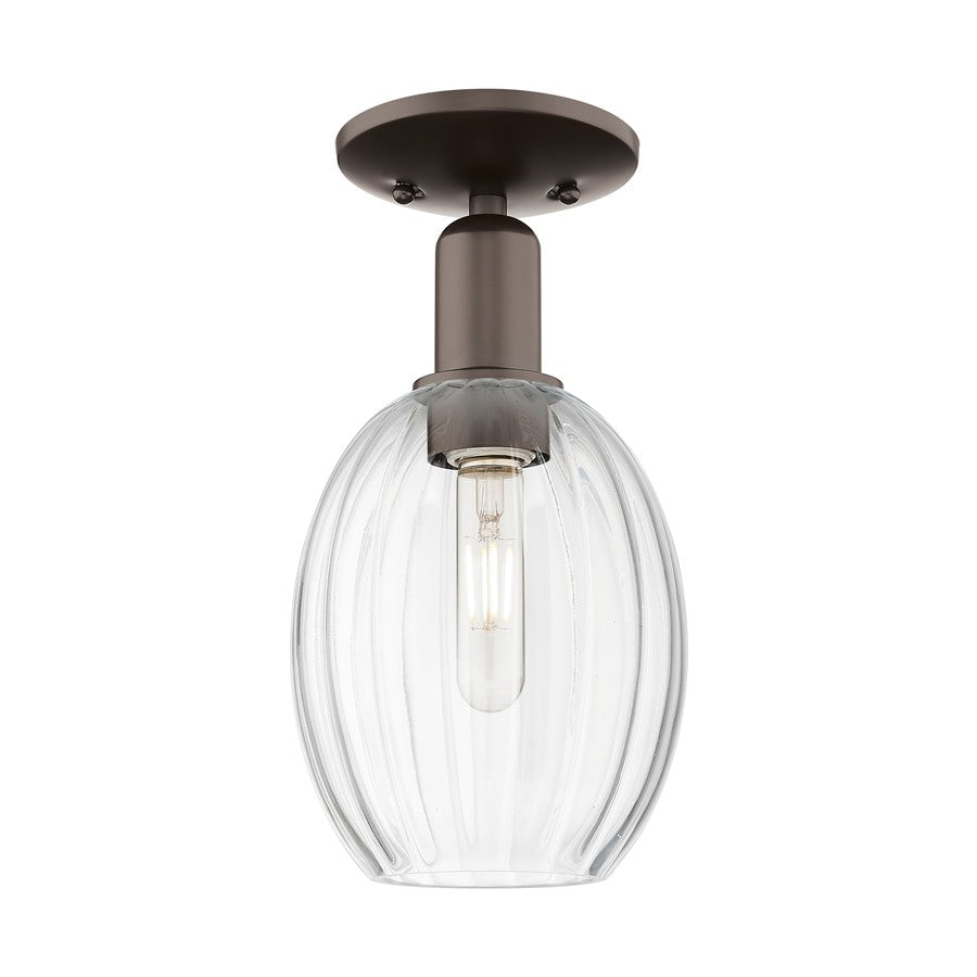 Innovations Preston 1Lt 6" Bulb Semi-Flush, OB/Clear - 716-1C-OB-G459-6CL
