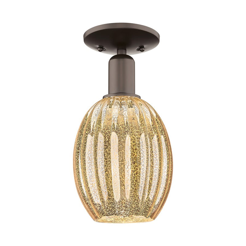 Innovations Preston 1Lt 6" Bulb Semi-Flush, OB/Mercury - 716-1C-OB-G459-6ME