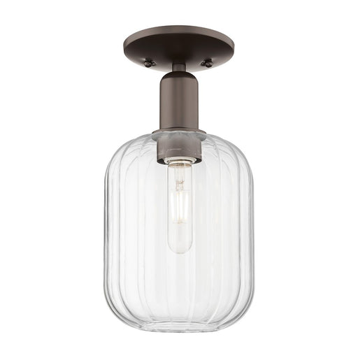 Innovations Preston 1Lt 7" Jar Semi-Flush, OB/Clear - 716-1C-OB-G460-7CL