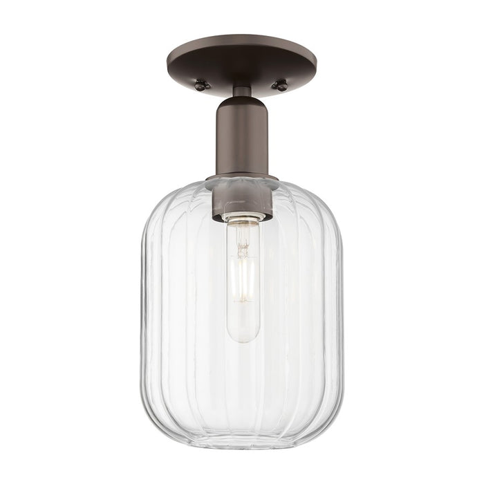 Innovations Preston 1Lt 7" Jar Semi-Flush, OB/Clear - 716-1C-OB-G460-7CL