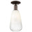 Innovations Brookhaven Almond 1Lt 6" Semi-Flush, OB/Opal - 716-1C-OB-G480-6OP