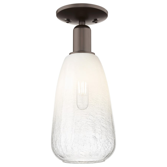 Innovations Brookhaven Almond 1Lt 6" Semi-Flush, OB/Opal - 716-1C-OB-G480-6OP