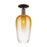 Innovations Brookhaven Flute 1Lt 7" Semi-Flush, OB/Amber - 716-1C-OB-G484-7AM