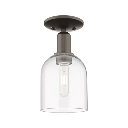 Innovations Bella 6in 1-Light Semi-Flush Mount | Industrial Oil Rubbed Bronze Steel and Clear Glass | Entryway & Hallway | 5.5 | Model 716-1C-OB-G558-6CL