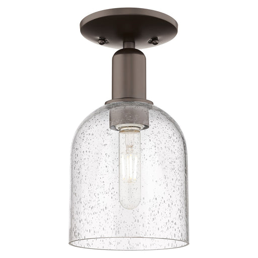 Innovations Bella 6in 1-Light Semi-Flush Mount | Industrial Oil Rubbed Bronze Steel and Seedy Glass | Entryway & Hallway | 5.5 | Model 716-1C-OB-G558-6SDY