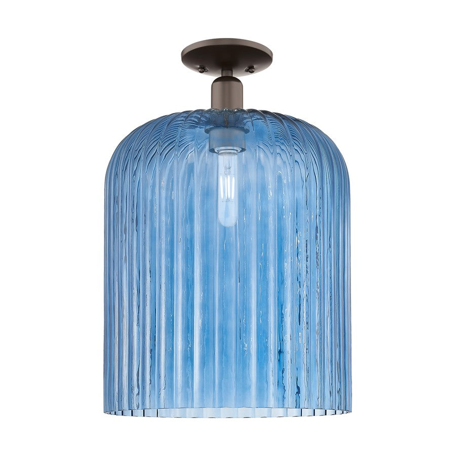 Innovations Bridal Veil 1Lt 12" Semi-Flush, OB/Blue - 716-1C-OB-G559-12BL