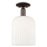 Innovations Bridal Veil 1Lt 8" Semi-Flush, OB/Gloss White - 716-1C-OB-G559-8GWH