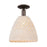 Innovations NB Dome 1Lt 12" Semi-Flush, OB/NF - 716-1C-OB-NBD-12-NAT
