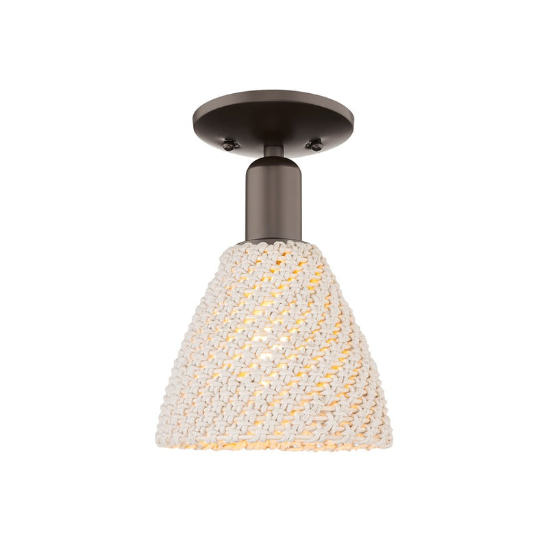 Innovations NB Dome 1Lt 8" Semi-Flush, OB/NF - 716-1C-OB-NBD-75-NAT