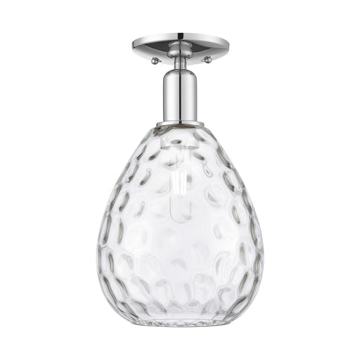 Innovations Waverly 8in 1-Light Semi-Flush Mount | Industrial Modern Polished Chrome and Clear Glass | Entryway & Hallway | 8 x 8 x | Model 716-1C-PC-G372
