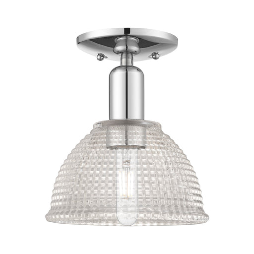 Innovations Arietta 8in 1-Light Semi-Flush Mount | Industrial Modern Polished Chrome and Clear Glass | Kitchen & Hallway | 8 x 9.5 | Model 716-1C-PC-G422