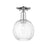 Innovations Preston 1Lt 7" Globe Semi-Flush, Chrome/Clear - 716-1C-PC-G458-7CL