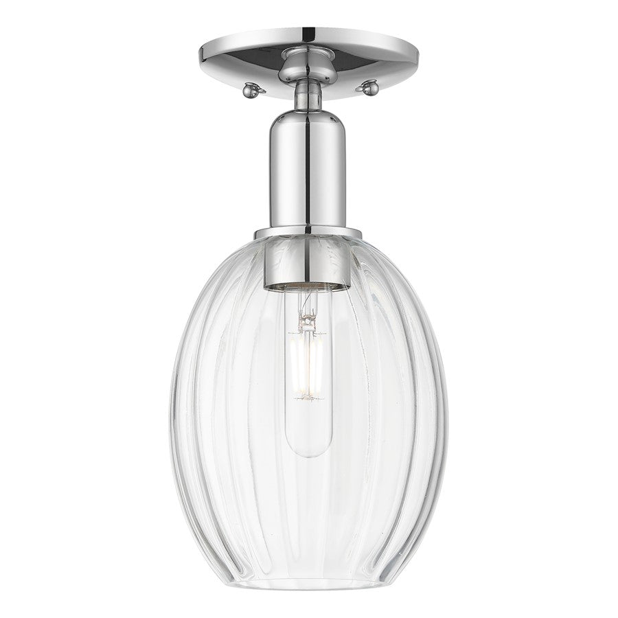 Innovations Preston 1Lt 6" Bulb Semi-Flush, Chrome/Clear - 716-1C-PC-G459-6CL