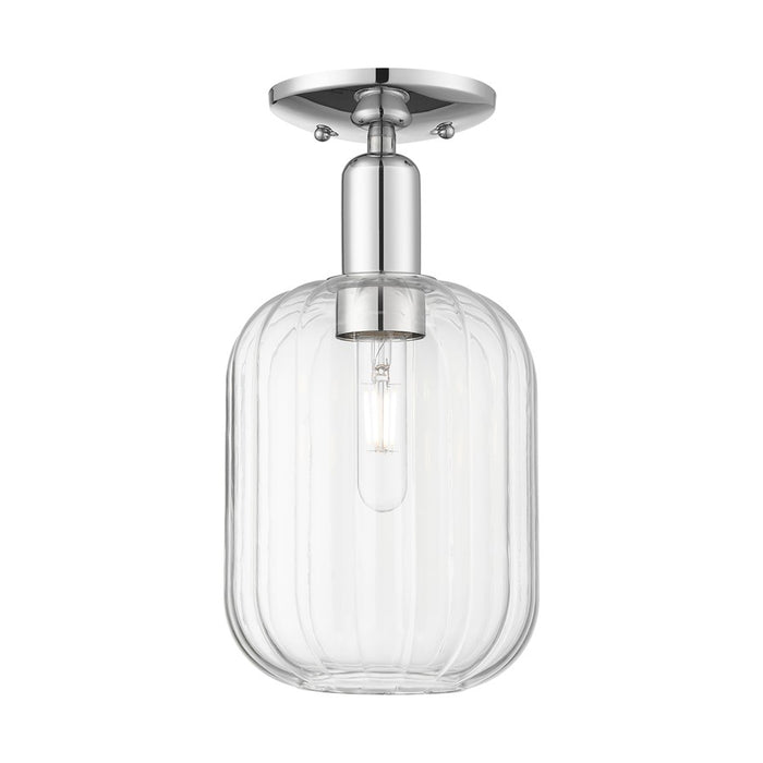Innovations Preston 1Lt 7" Jar Semi-Flush, Chrome/Clear - 716-1C-PC-G460-7CL