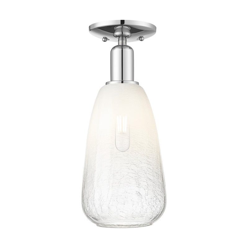 Innovations Brookhaven Almond 1Lt 6" Semi-Flush, CH/OP - 716-1C-PC-G480-6OP