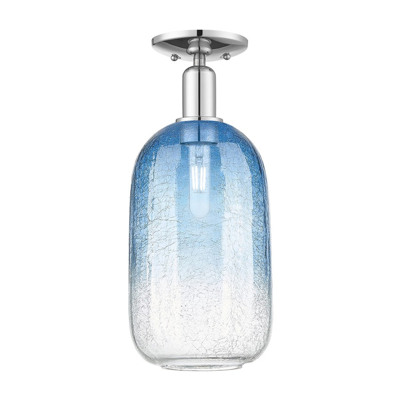 Innovations Brookhaven Cloche 1Lt 7" Semi-Flush, Chrome/SB - 716-1C-PC-G482-7SB