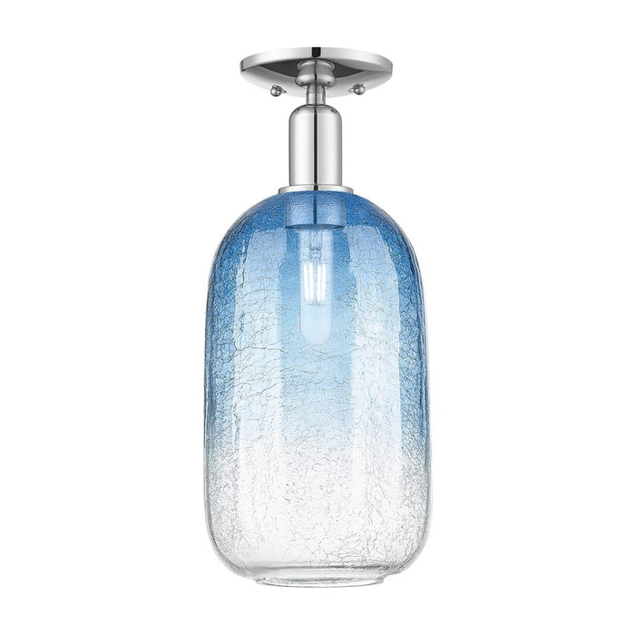 Innovations Brookhaven Cloche 1Lt 7" Semi-Flush, Chrome/SB - 716-1C-PC-G482-7SB