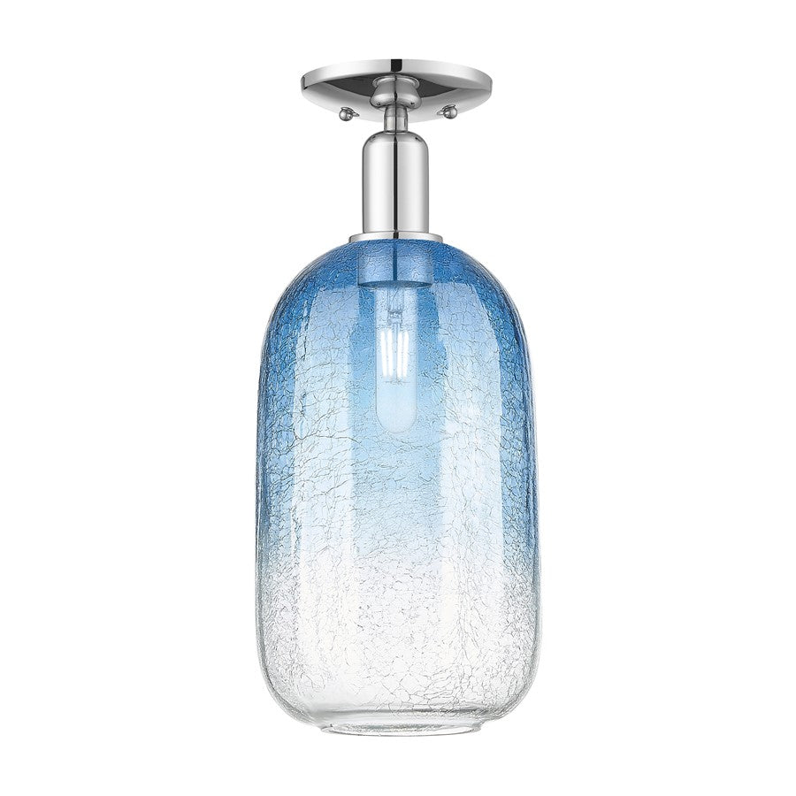 Innovations Brookhaven Cloche 1Lt 7" Semi-Flush, Chrome/SB - 716-1C-PC-G482-7SB