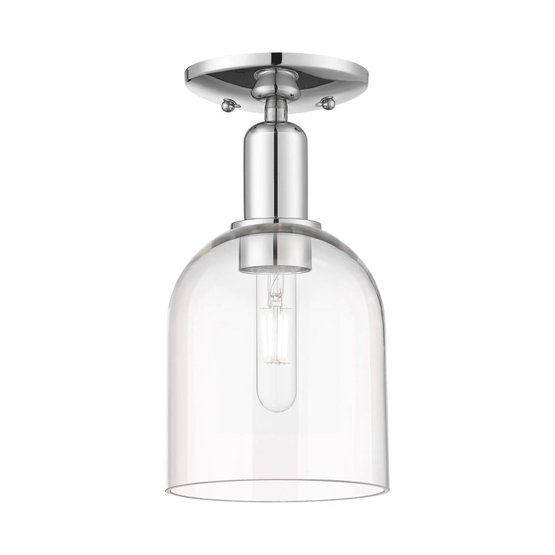 Innovations Bella 6in 1-Light Semi-Flush Mount | Industrial Polished Chrome and Clear Glass | Entryway & Hallway | 5.5 x 11 in | Model 716-1C-PC-G558-6CL
