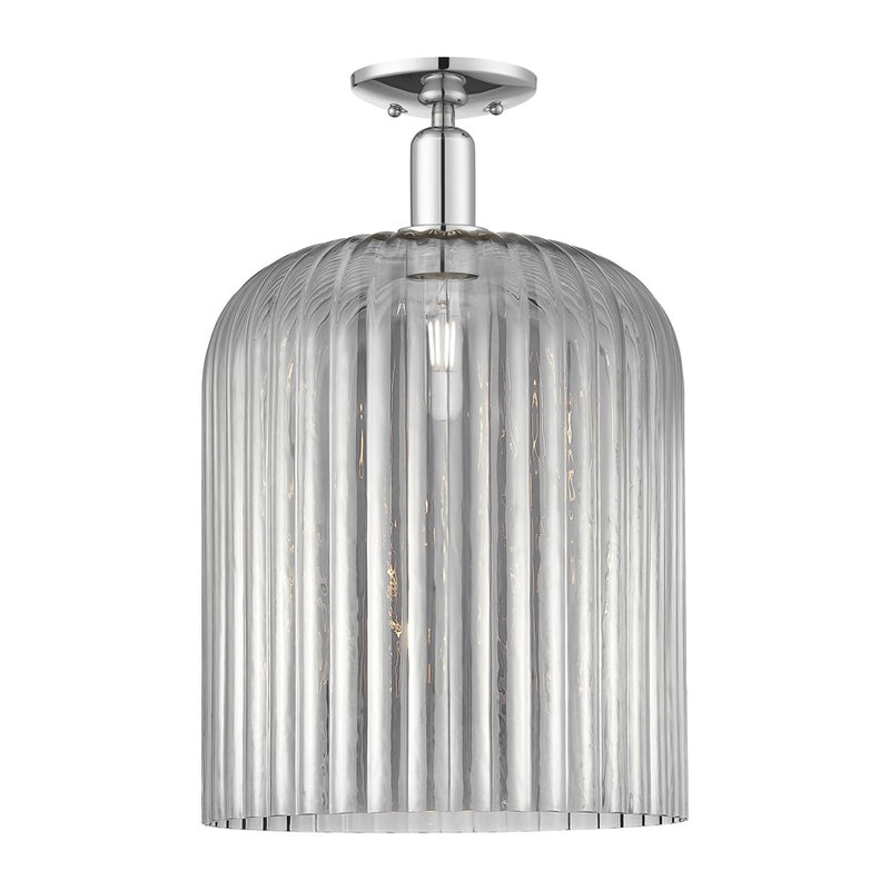 Innovations Bridal Veil 1Lt 12" Semi-Flush, Chrome/Smoke - 716-1C-PC-G559-12SM