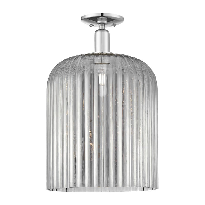 Innovations Bridal Veil 1Lt 12" Semi-Flush, Chrome/Smoke - 716-1C-PC-G559-12SM