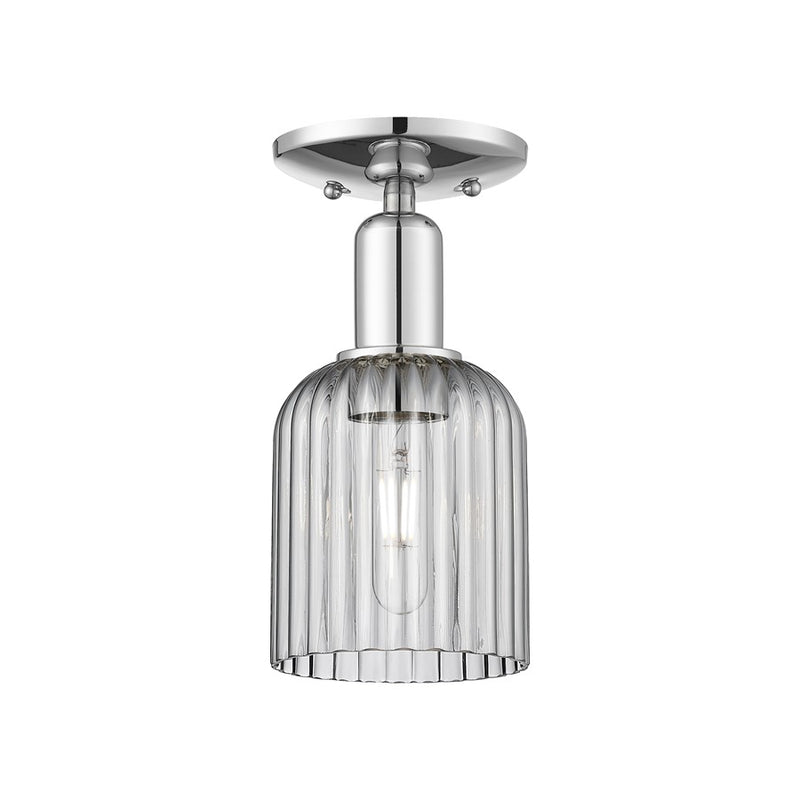 Innovations Bridal Veil 1Lt 5" Semi-Flush, Chrome/Smoke - 716-1C-PC-G559-5SM