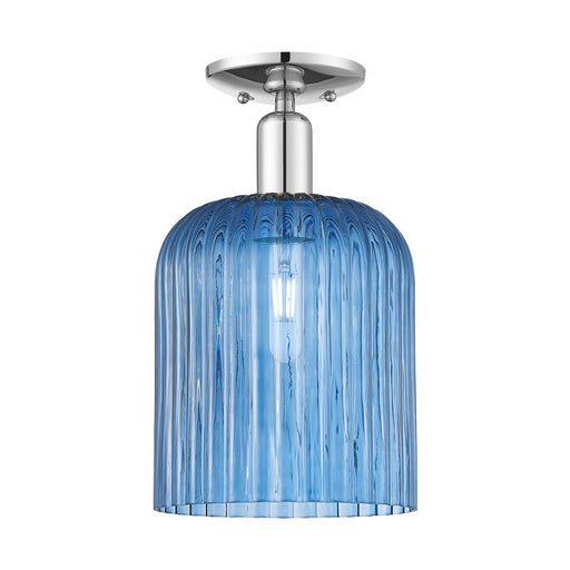 Innovations Bridal Veil 1Lt 8" Semi-Flush, Chrome/Blue - 716-1C-PC-G559-8BL