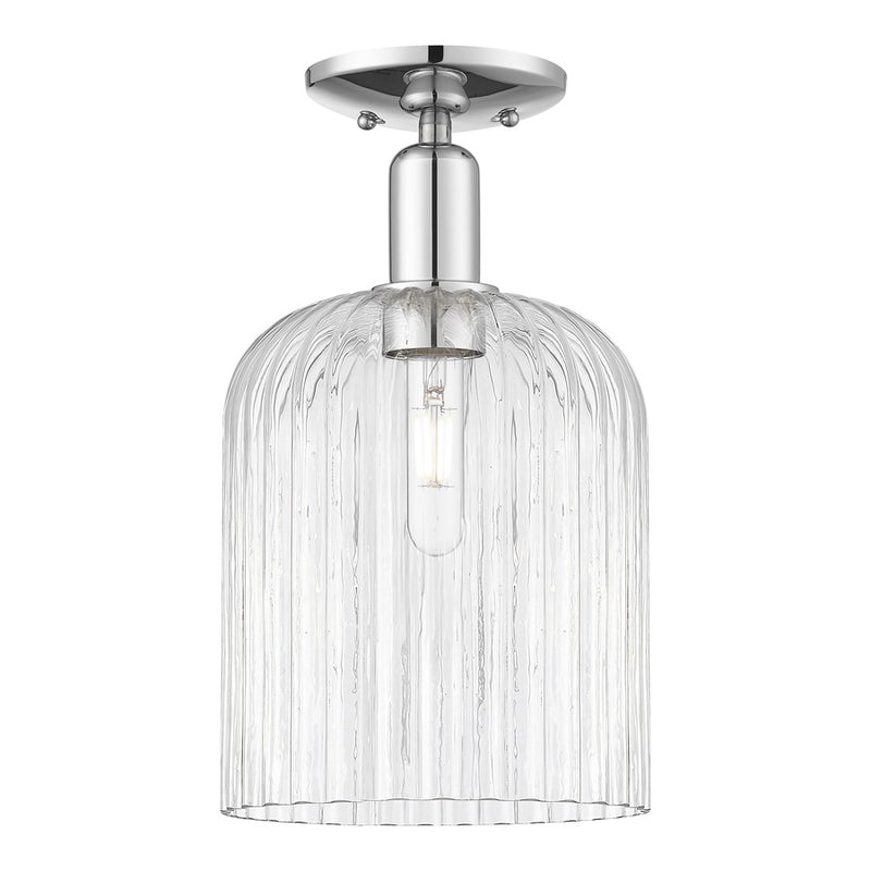 Innovations Bridal Veil 1Lt 8" Semi-Flush, Chrome/Clear - 716-1C-PC-G559-8CL
