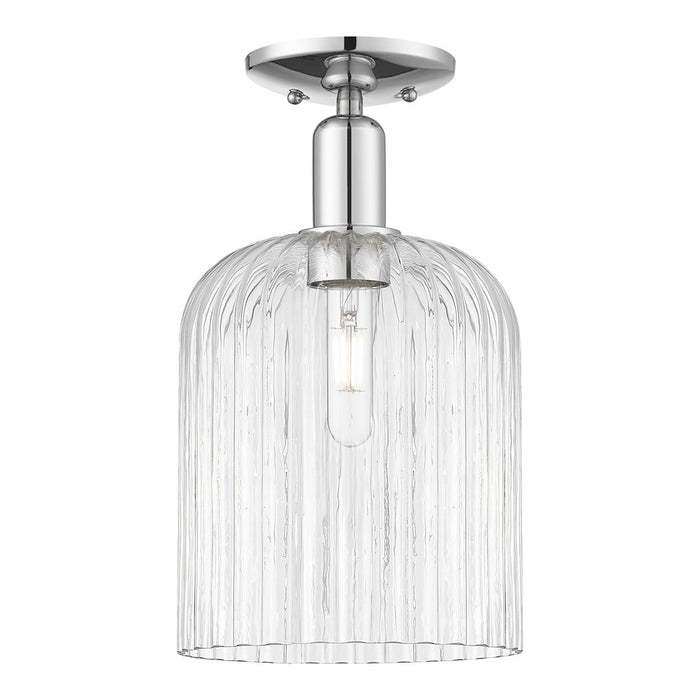 Innovations Bridal Veil 1Lt 8" Semi-Flush, Chrome/Clear - 716-1C-PC-G559-8CL