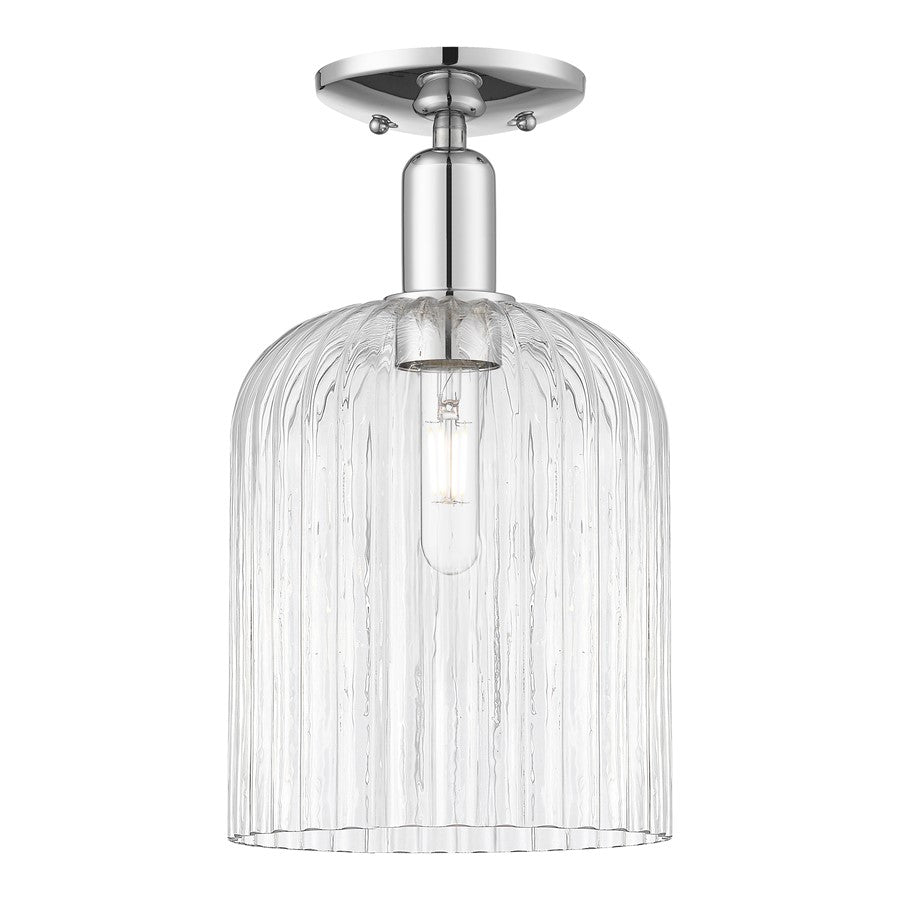 Innovations Bridal Veil 1Lt 8" Semi-Flush, Chrome/Clear - 716-1C-PC-G559-8CL