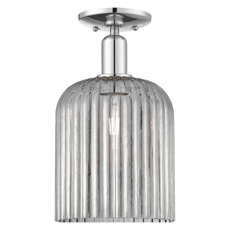 Innovations Bridal Veil 1Lt 8" Semi-Flush, Chrome/Smoke - 716-1C-PC-G559-8SM