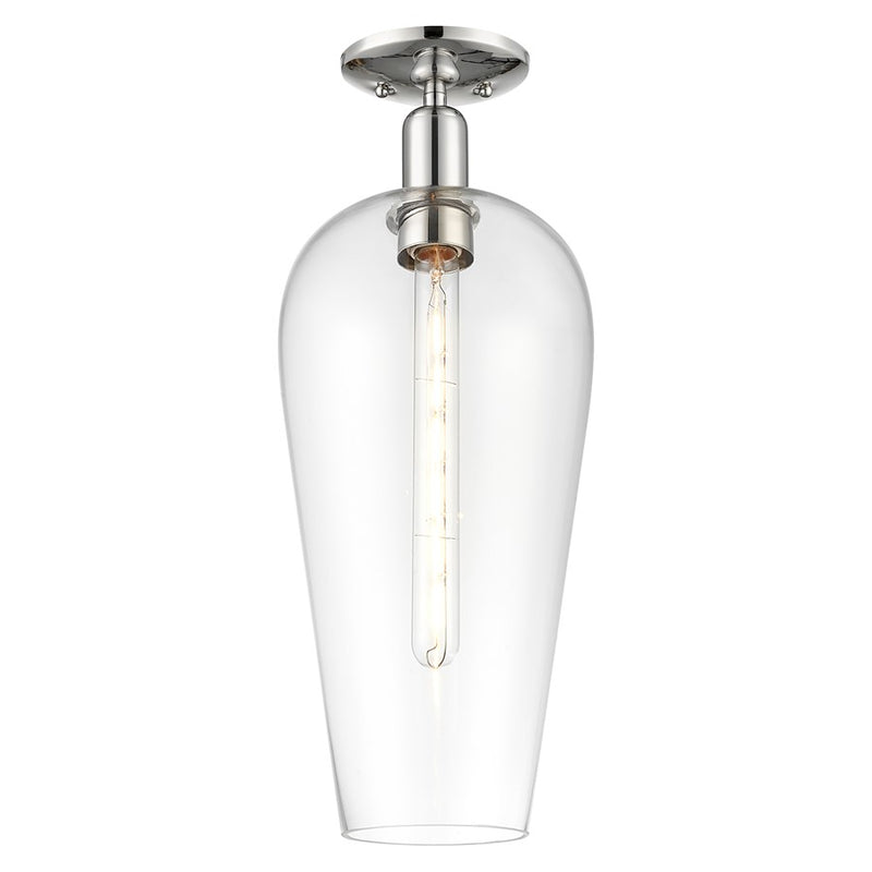 Innovations Chelsea 8" Semi-Flush, Polished Nickel/Clear - 716-1C-PN-G456-8CL