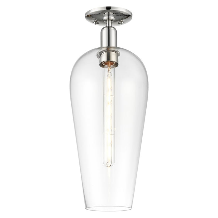 Innovations Chelsea 8" Semi-Flush, Polished Nickel/Clear - 716-1C-PN-G456-8CL