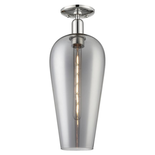 Innovations Chelsea 8" Semi-Flush, Polished Nickel/Smoke - 716-1C-PN-G456-8SM