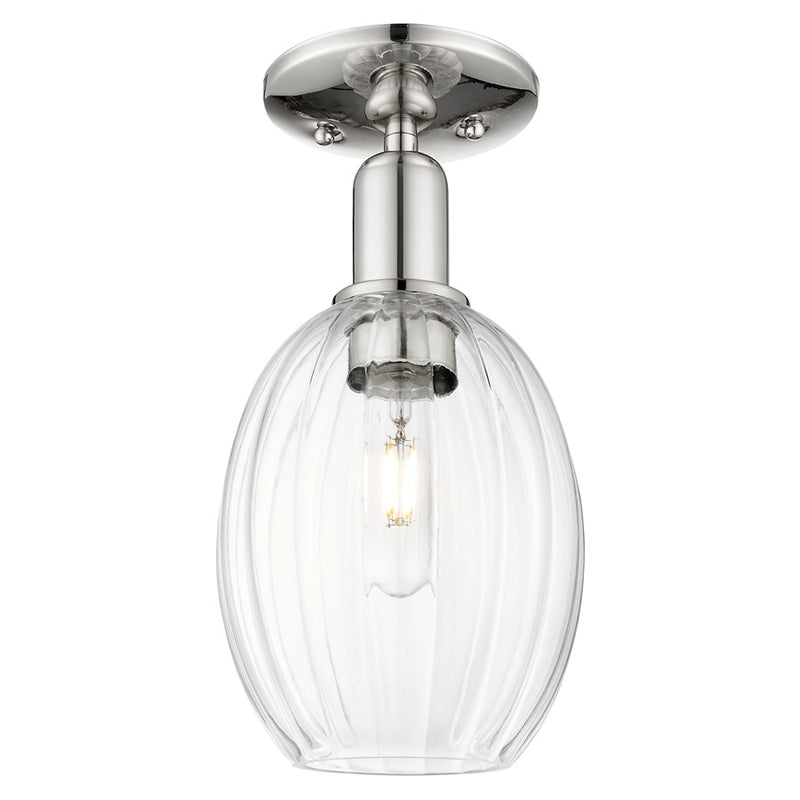 Innovations Preston 6" Bulb Semi-Flush, PN/Clear - 716-1C-PN-G459-6CL