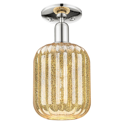 Innovations Preston 7" Jar Semi-Flush, PN/Merc - 716-1C-PN-G460-7ME