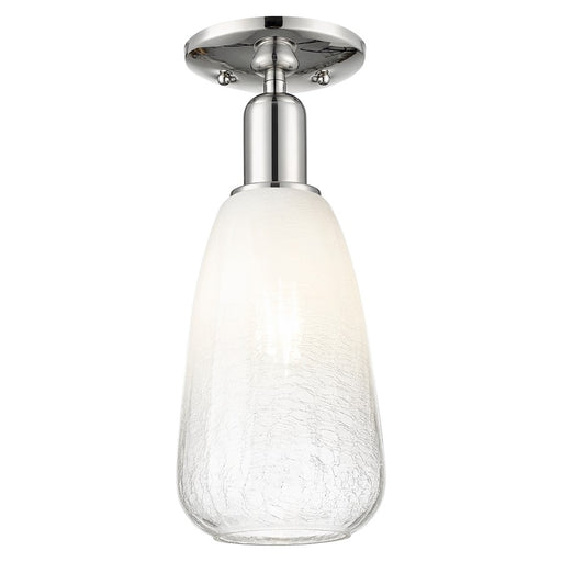 Innovations Brookhaven Almond 6" Semi-Flush, PN/Opal - 716-1C-PN-G480-6OP