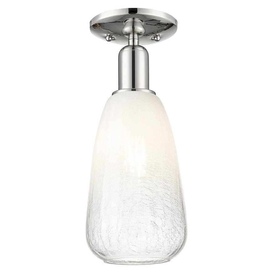 Innovations Brookhaven Almond 6" Semi-Flush, PN/Opal - 716-1C-PN-G480-6OP