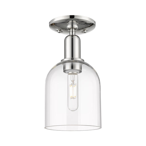 Innovations Bella 6in 1-Light Semi-Flush Mount | Industrial Polished Nickel Steel and Clear Glass | Entryway & Hallway | 5.5 x | Model 716-1C-PN-G558-6CL