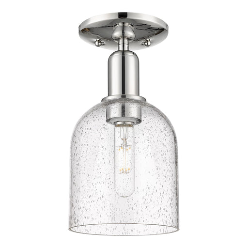 Innovations Bella 6in 1-Light Semi-Flush Mount | Industrial Polished Nickel and Seedy Glass | Entryway & Hallway | 5.5 x 11 in | Model 716-1C-PN-G558-6SDY