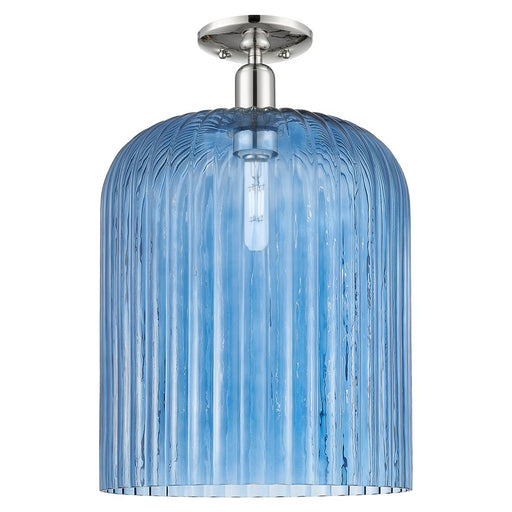 Innovations Bridal Veil 12" Semi-Flush, PN/Blue - 716-1C-PN-G559-12BL