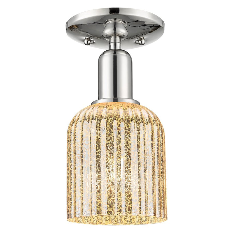 Innovations Bridal Veil 5" Semi-Flush, PN/Merc - 716-1C-PN-G559-5ME
