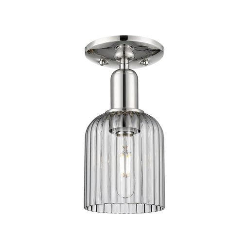 Innovations Bridal Veil 1Lt 5" Semi-Flush, PN/Smoke - 716-1C-PN-G559-5SM