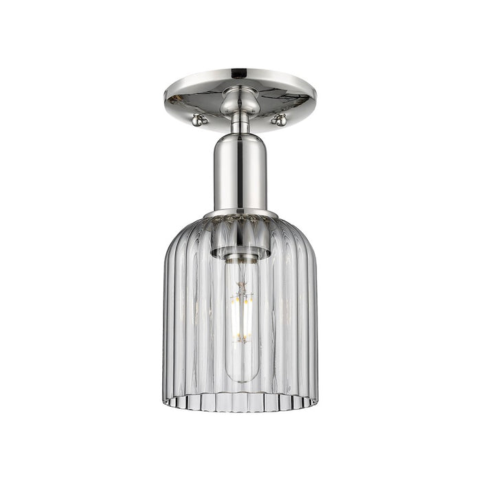 Innovations Bridal Veil 1Lt 5" Semi-Flush, PN/Smoke - 716-1C-PN-G559-5SM