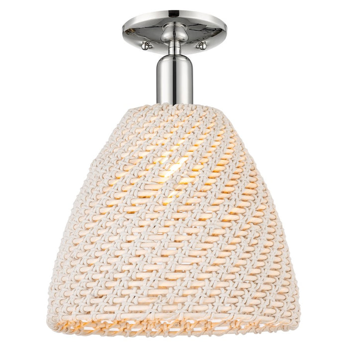 Innovations Natural Ballston Dome 12" Semi-Flush, PN - 716-1C-PN-NBD-12-NAT