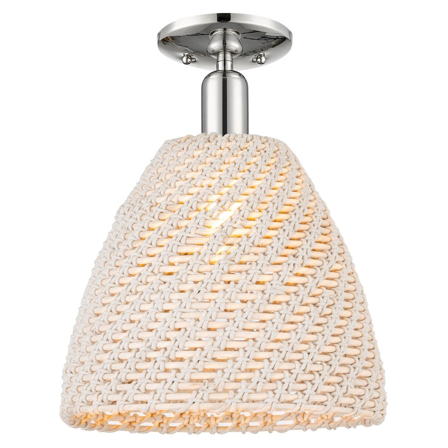 Innovations Natural Ballston Dome 12" Semi-Flush, PN - 716-1C-PN-NBD-12-NAT